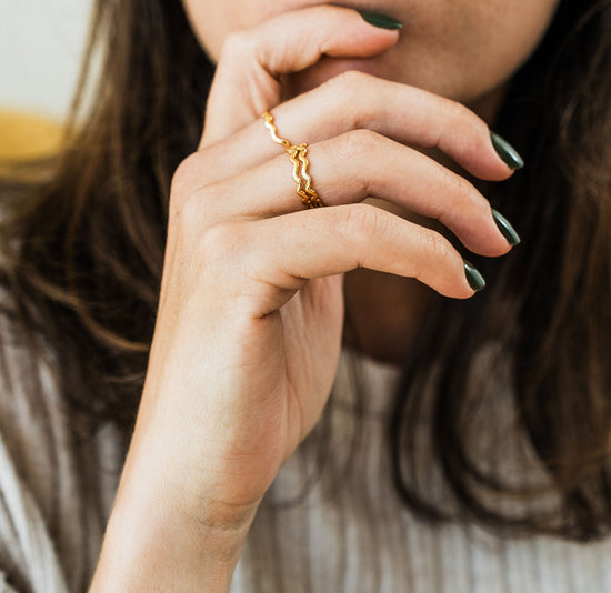 gold wave ring - Ring - VUE by SEK