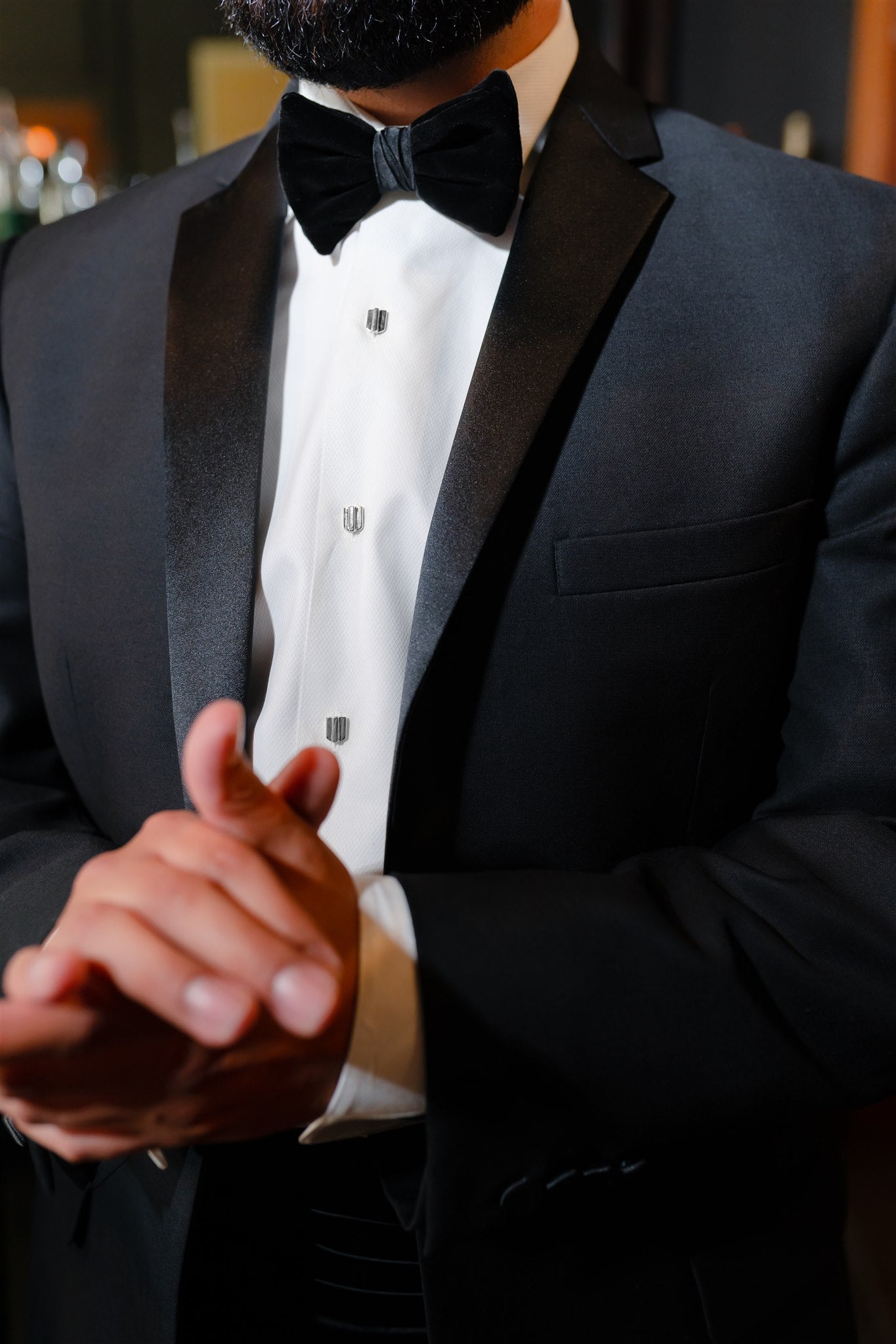 platinum layered dome tux set - Cuff Links - VUE by SEK