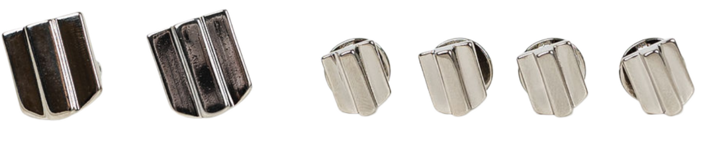 platinum layered dome tux set - Cuff Links - VUE by SEK
