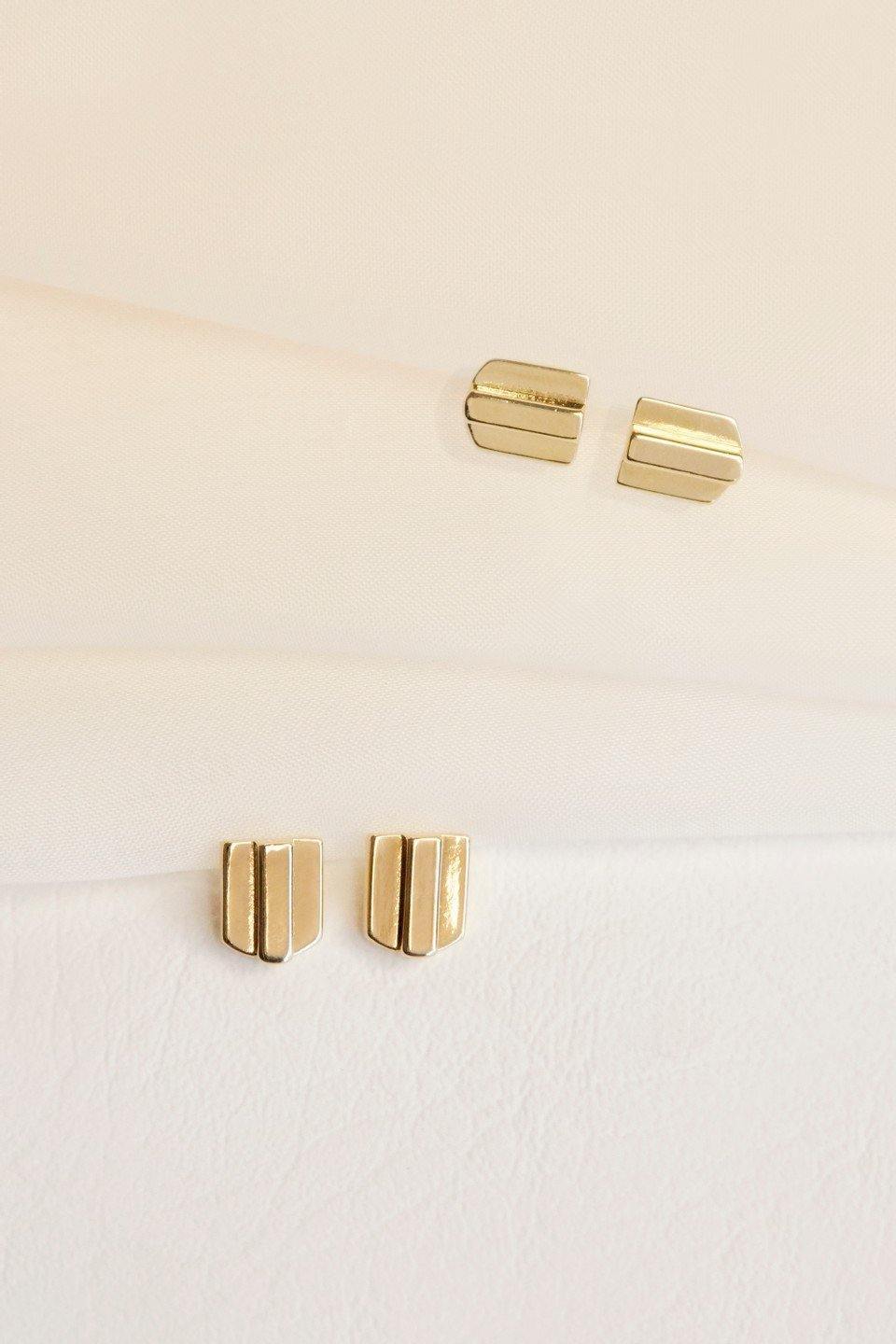 gold layered dome studs - VUE by SEK