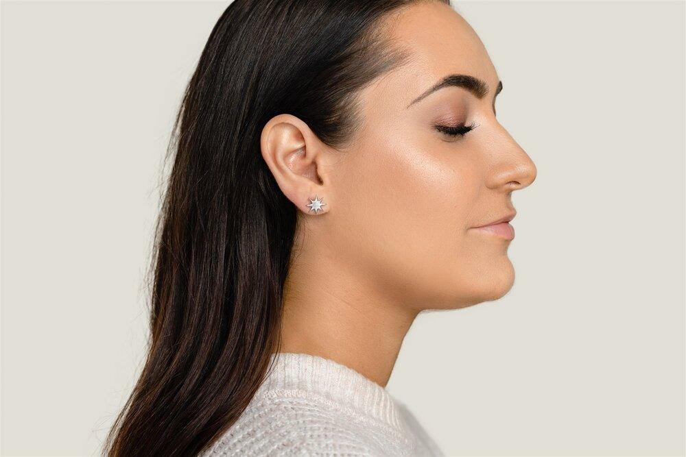 rhodium star studs - VUE by SEK
